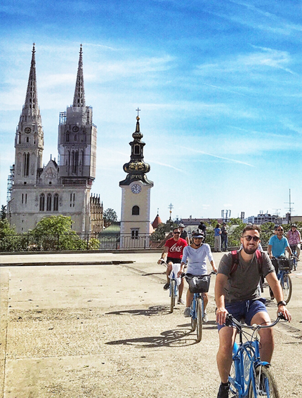 De hoogtepunten van Zagreb fietstocht